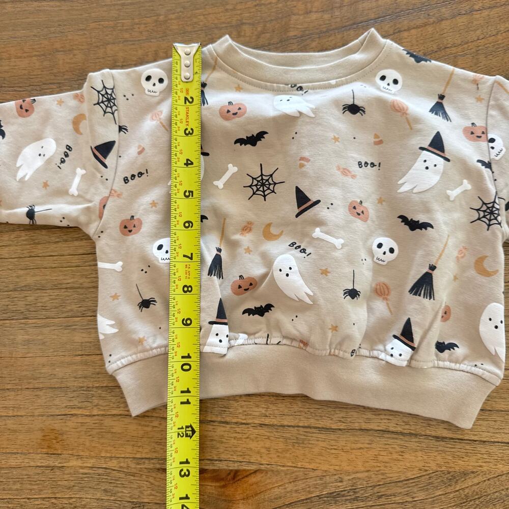 Quincy Mae Relaxed Fleece Sweatshirt Halloween - Size 6-12m - Picture 7 of 7